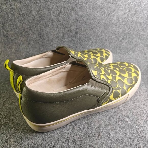 Coach Men’s CA283 Slip-On Skate Sneakers Army Green Size 11.5D | Pre-Owned - Picture 3 of 9